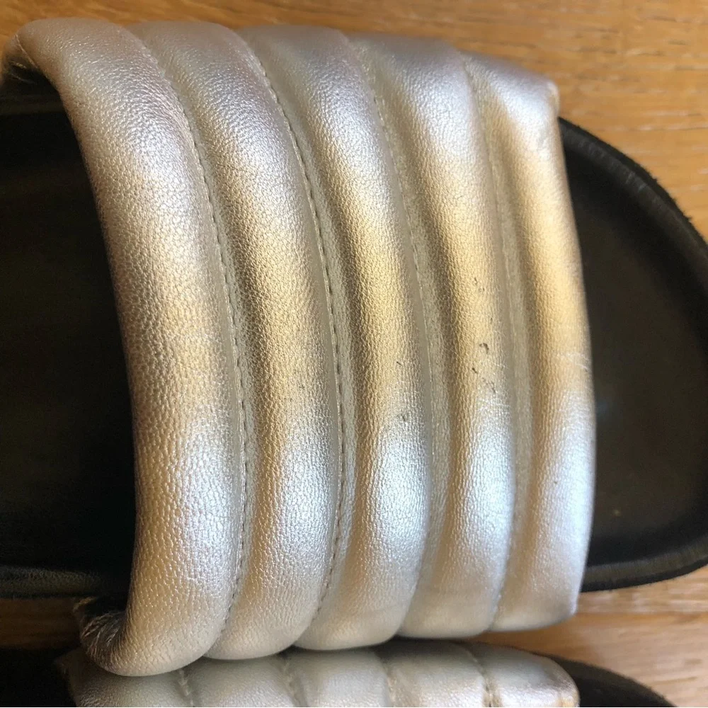 Isabel  Marant Helea Silver slides sandals size 6.5-7 price firm! - Picture 10 of 11